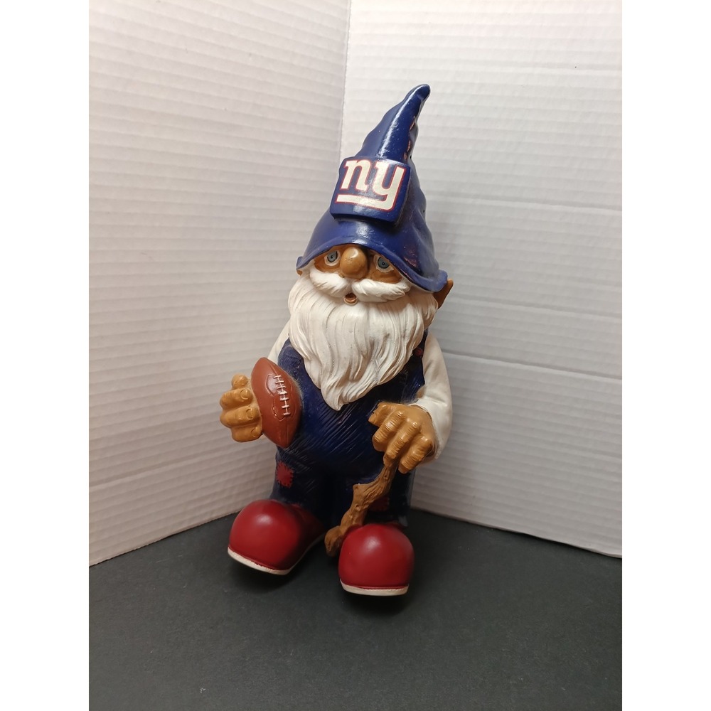 NY New York Giants Touchdown Football Gnome Dwarf Good Luck Charm NFL 11 Inch.